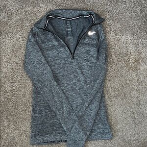 Nike Women's Heathered Gray Quarter-Zip Sweatshirt